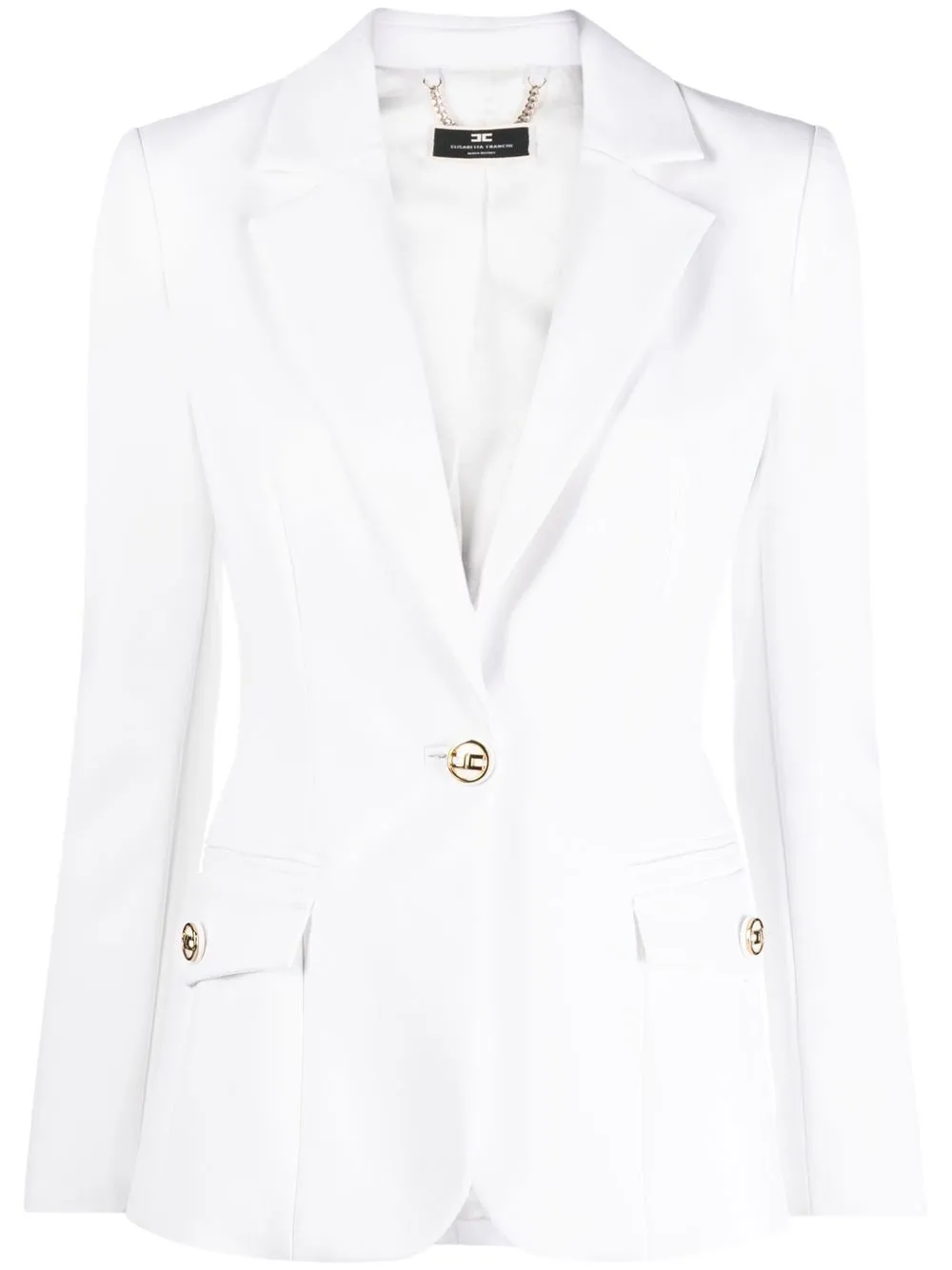 

Elisabetta Franchi single-breasted blazer jacket - White