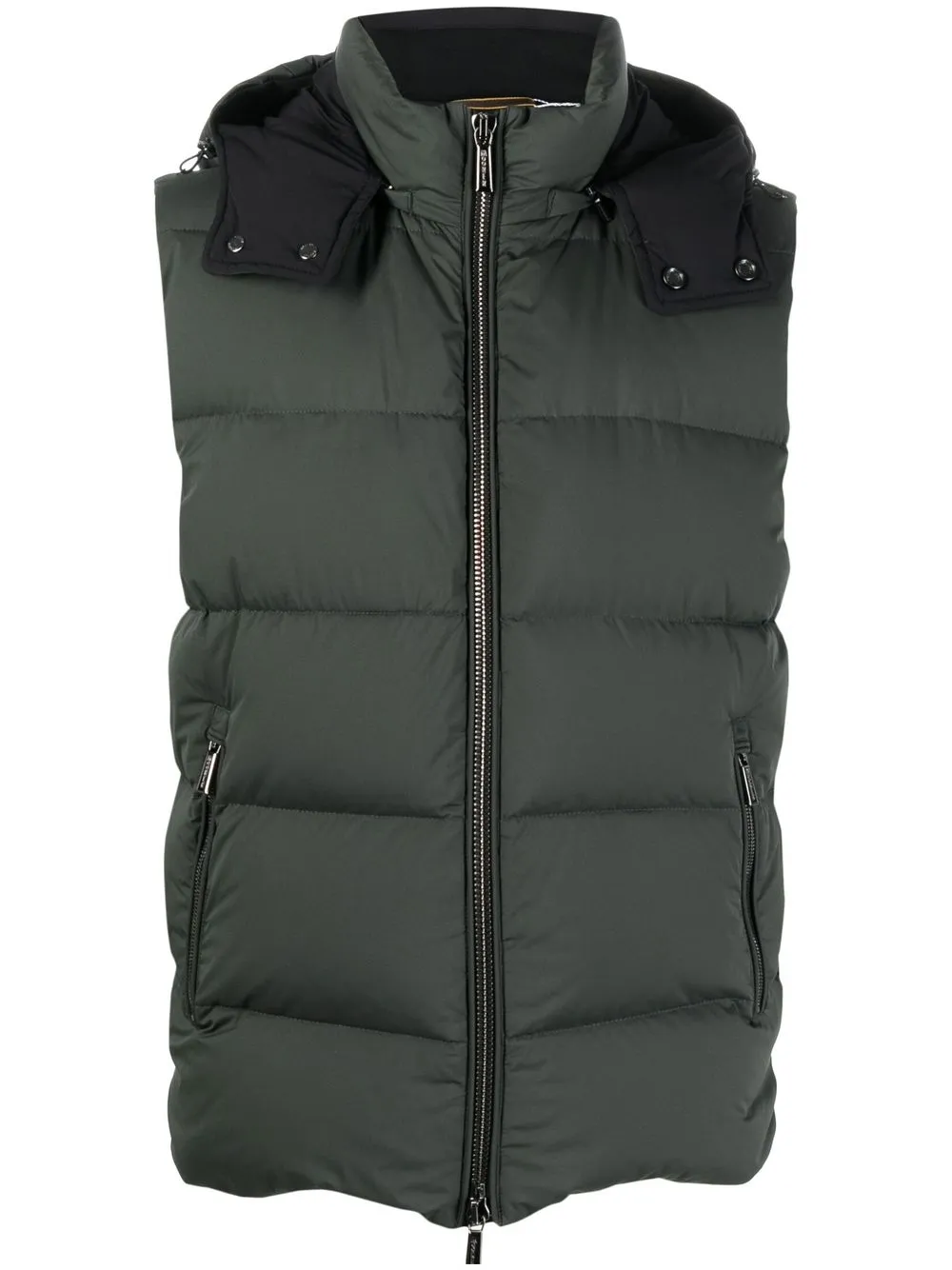 

Moorer quilted-finish zip-up gilet - Green