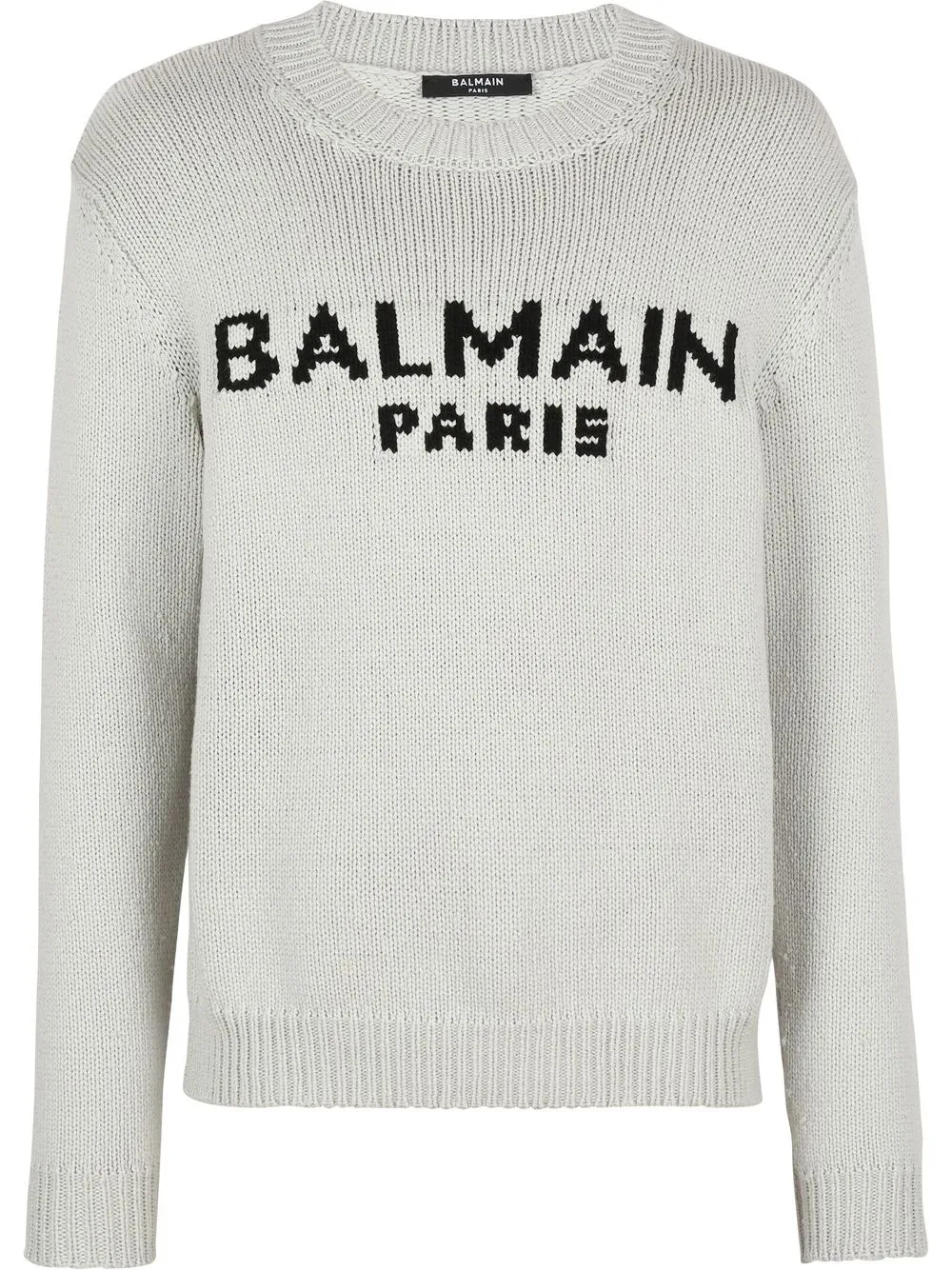 

Balmain suéter tejido con logo en intarsia - Gris