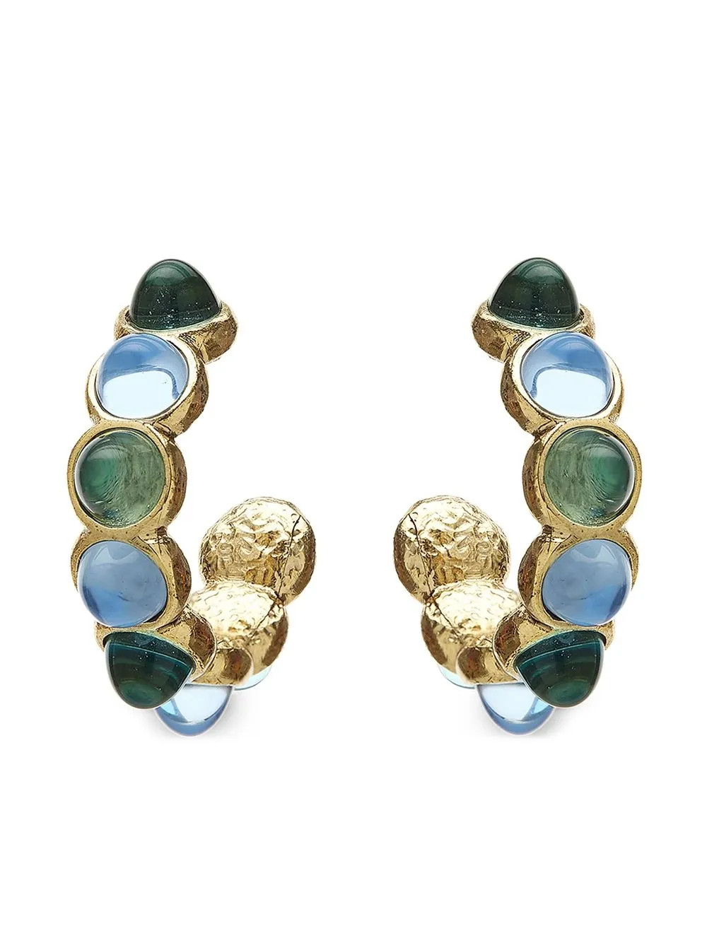 

Oscar de la Renta Cabochon hoop earrings - Gold