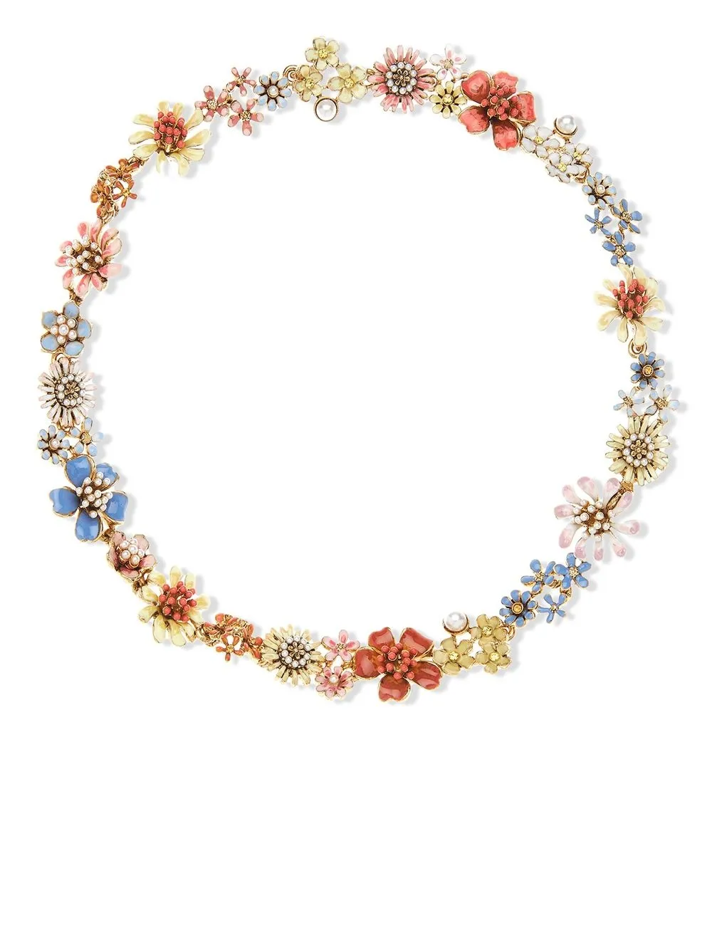 

Oscar de la Renta Primavera floral-detail necklace - Gold