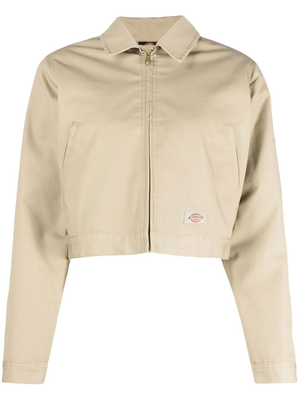 

Dickies Construct logo-patch long-sleeve cropped jacket - Neutrals