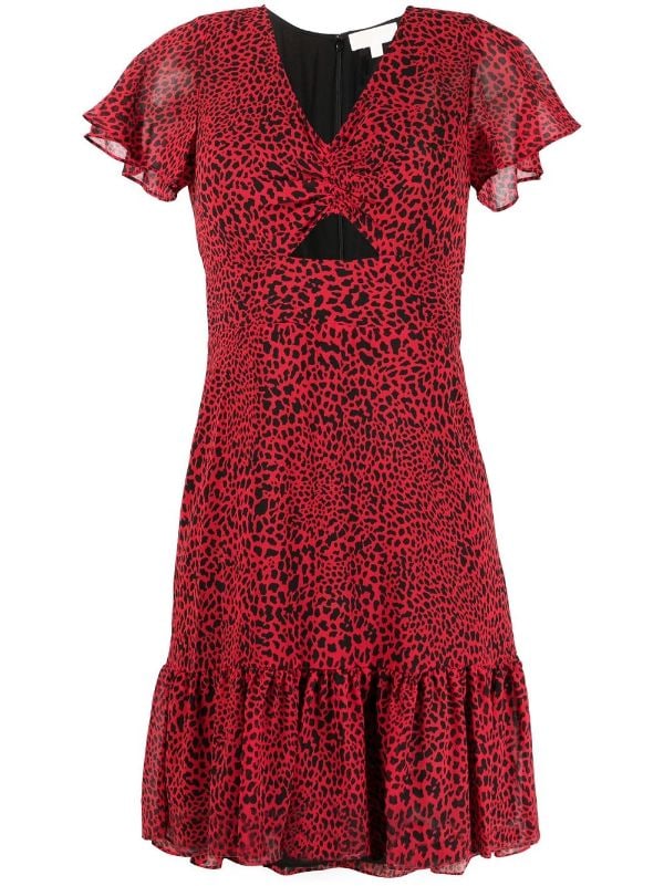 Michael leopard-print Peplum Dress - Farfetch