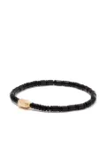 LUIS MORAIS 14kt yellow gold Hamsa onyx beaded bracelet