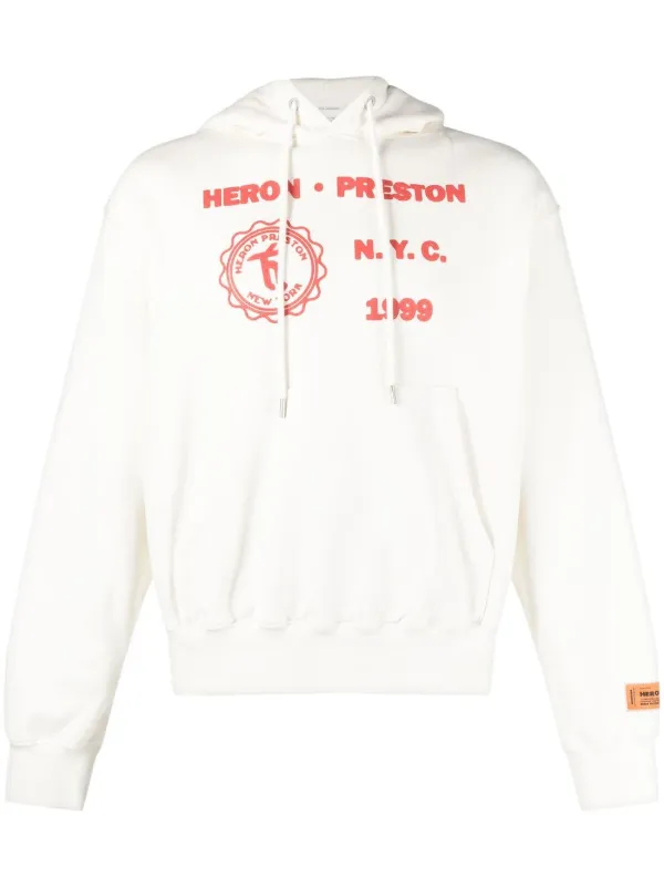 Heron Preston Medieval Heron Hoodie White FARFETCH PH