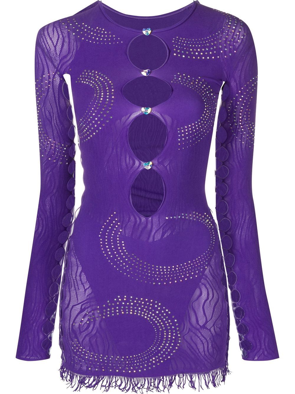 poster girl rhinestoned miranda dress - purple