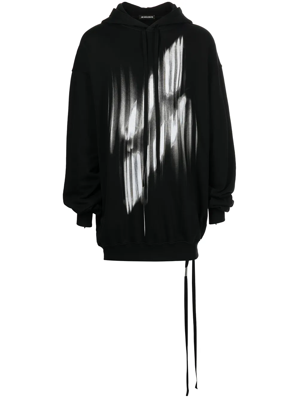 

Ann Demeulemeester hoodie con estampado gráfico - Negro
