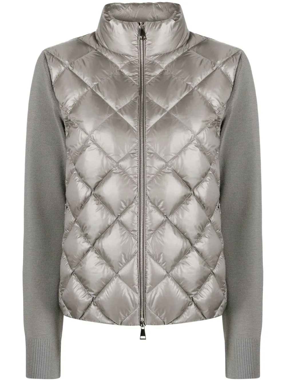 Moncler cárdigan capitonado - Gris