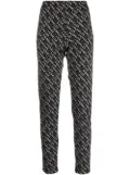 Moncler logo-print jersey trousers - Black