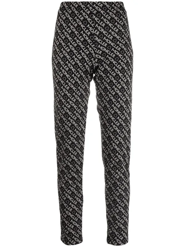 Moncler Logo-print Jersey Trousers in Black