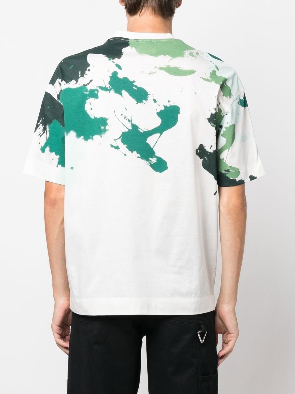 Emporio Armani Paint Splatter Detail T-shirt - Farfetch