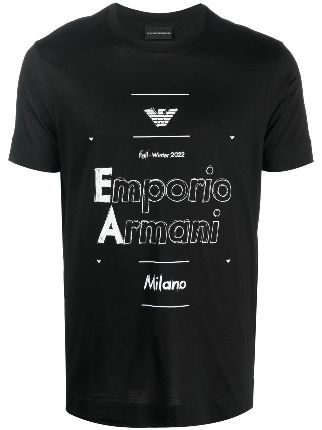 Emporio Armani logo-print Cotton T-shirt - Farfetch