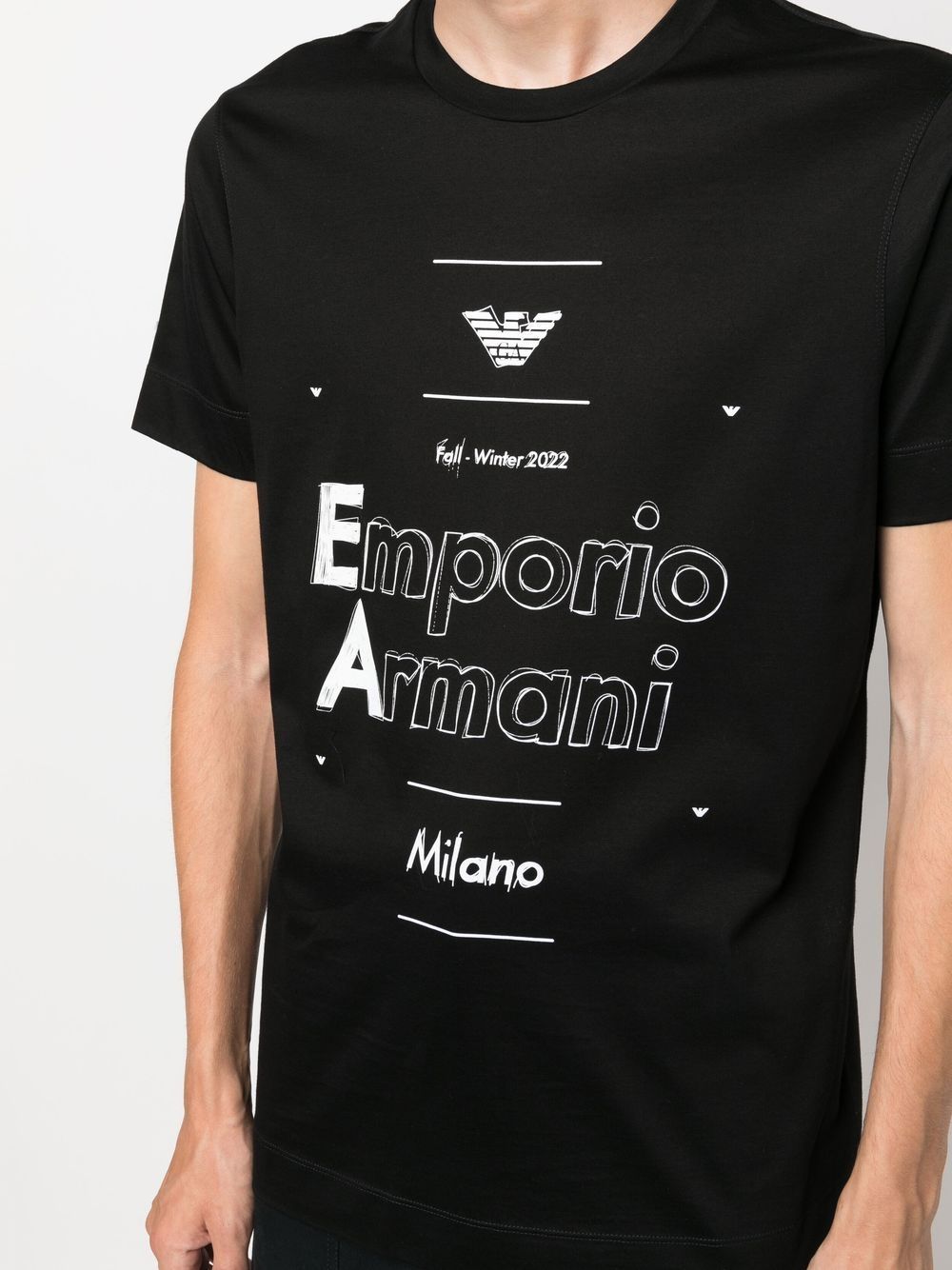 Emporio Armani logo-print Cotton T-shirt - Farfetch