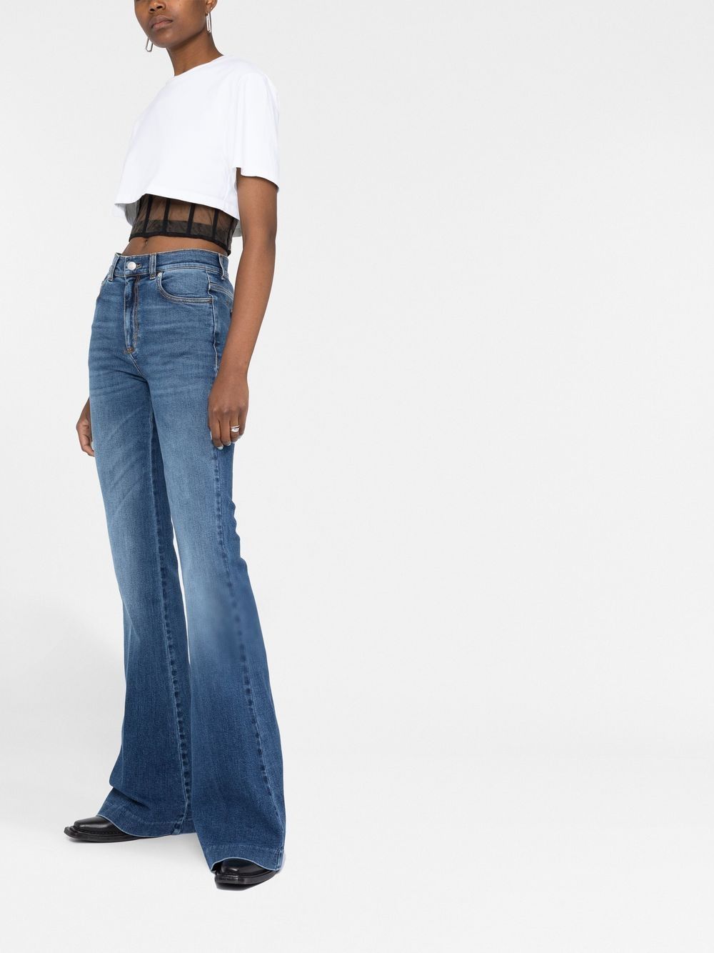 Alexander McQueen logo-patch denim jeans Women