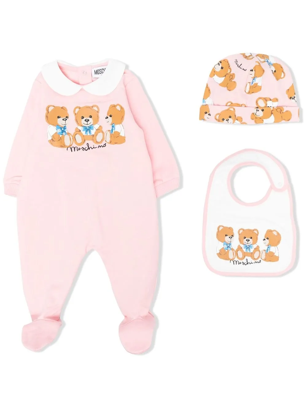 

Moschino Kids set de mamelucos Teddy - Rosado