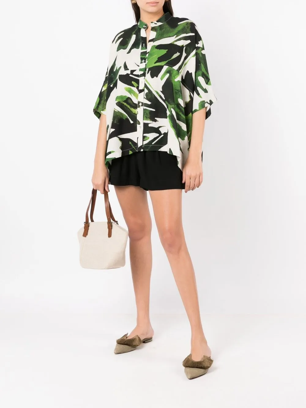Lenny Niemeyer Shorts met geplooide tailleband - Zwart