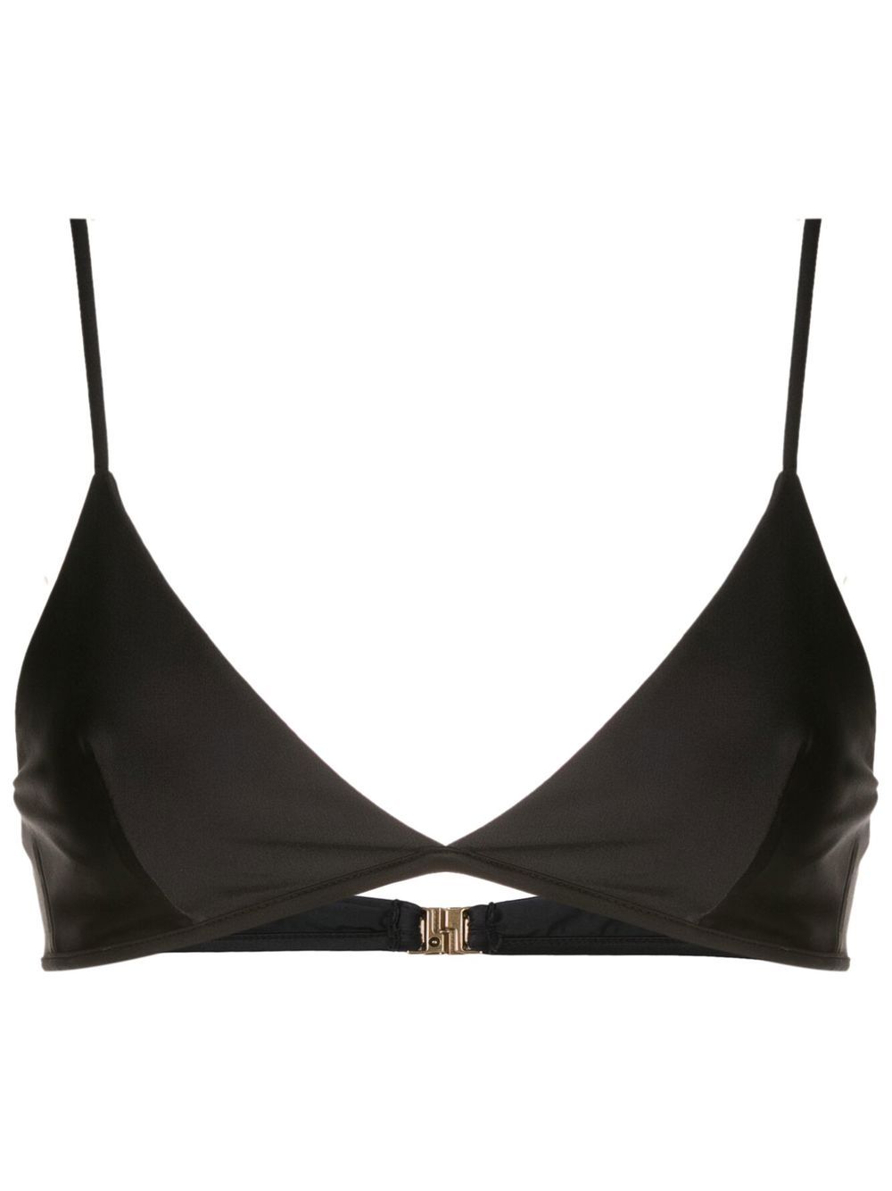 Lenny Niemeyer Triangle-cup Design Bikini Top In Black