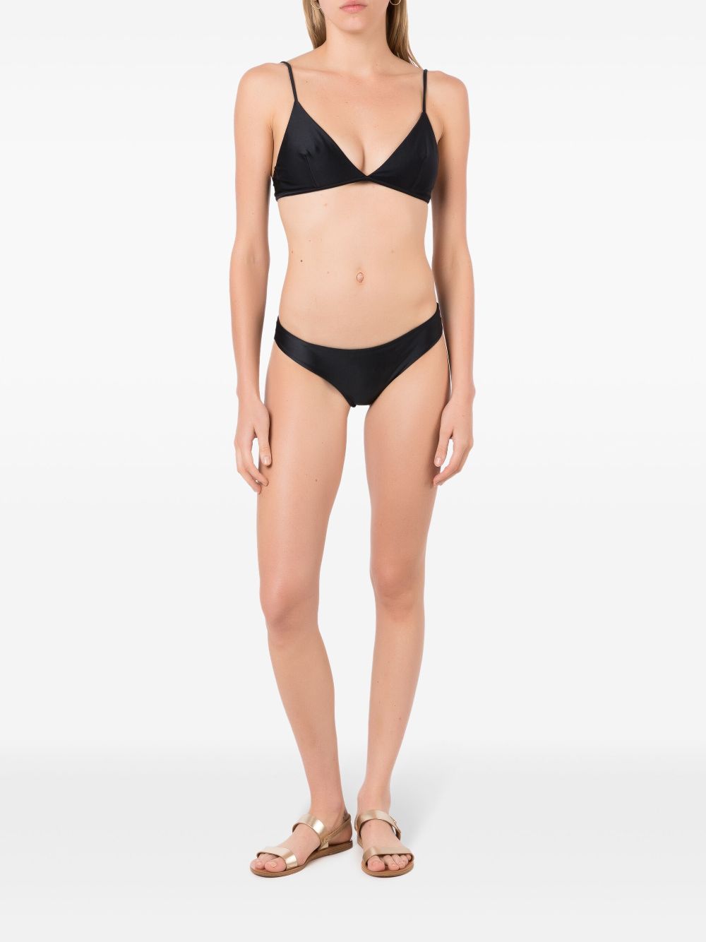 Lenny Niemeyer triangle-cup design bikini top - Black