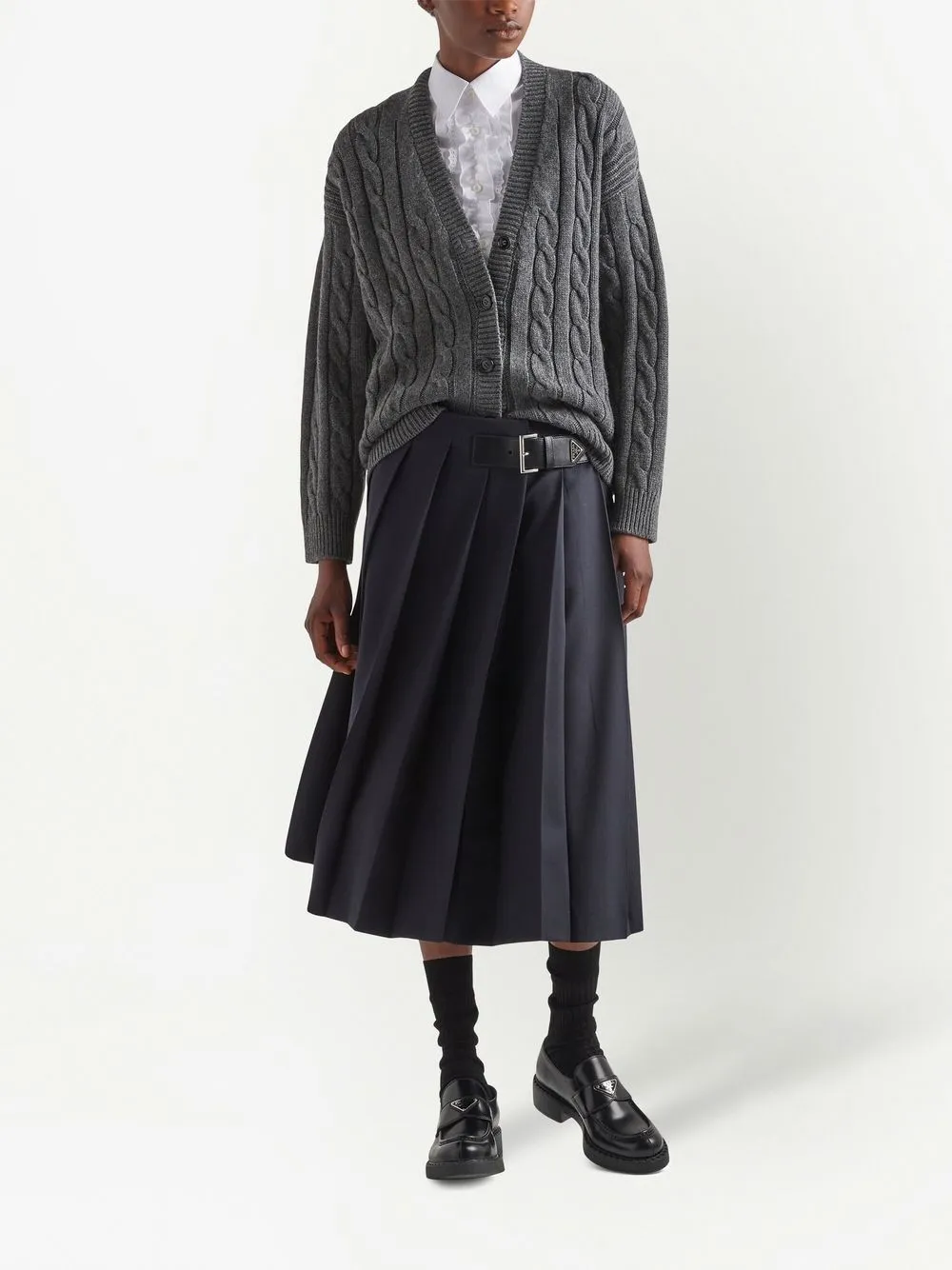 Image 2 of Prada cable-knit cashmere cardigan