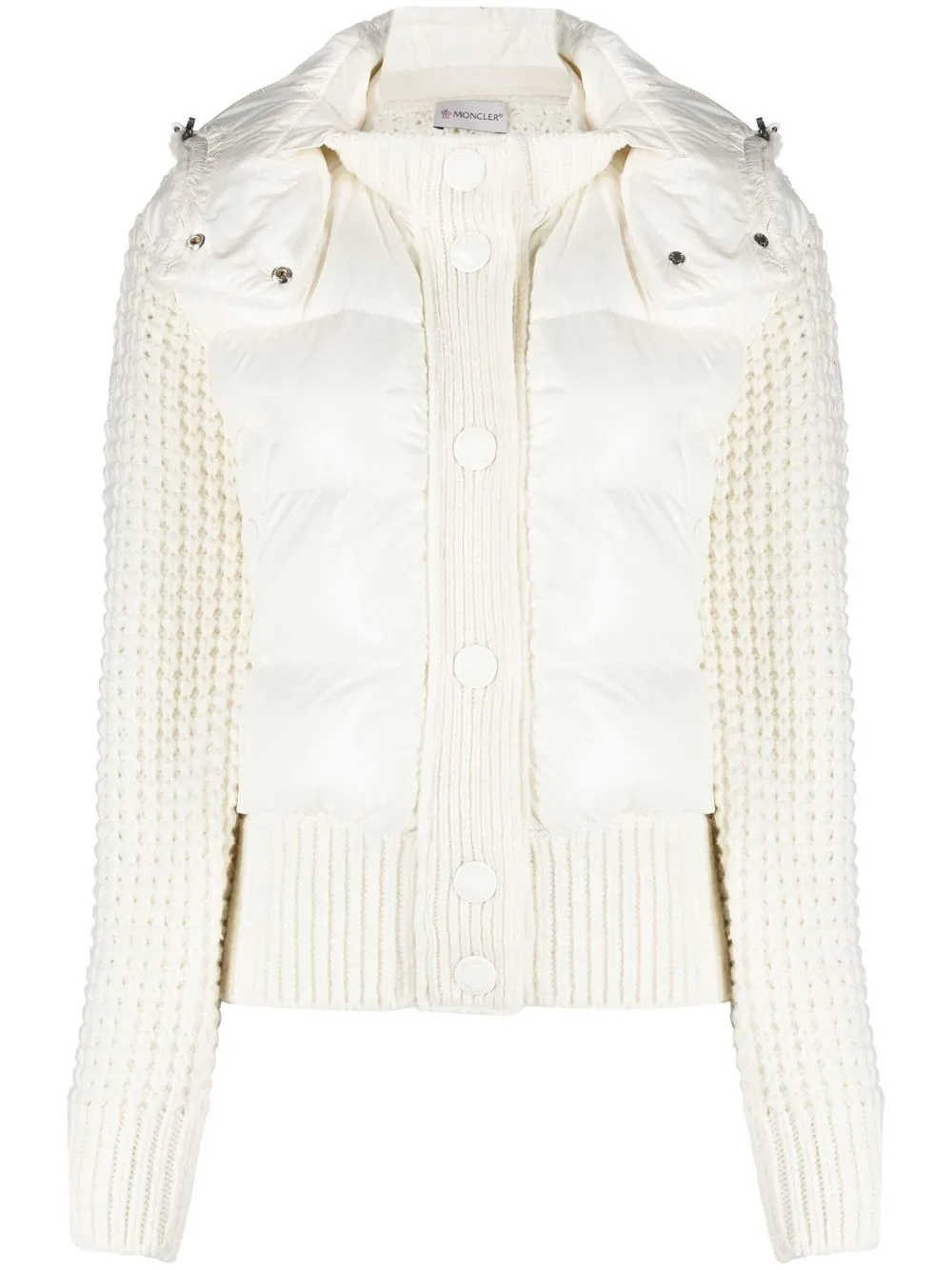 

Moncler down-feather hooded jacket - White