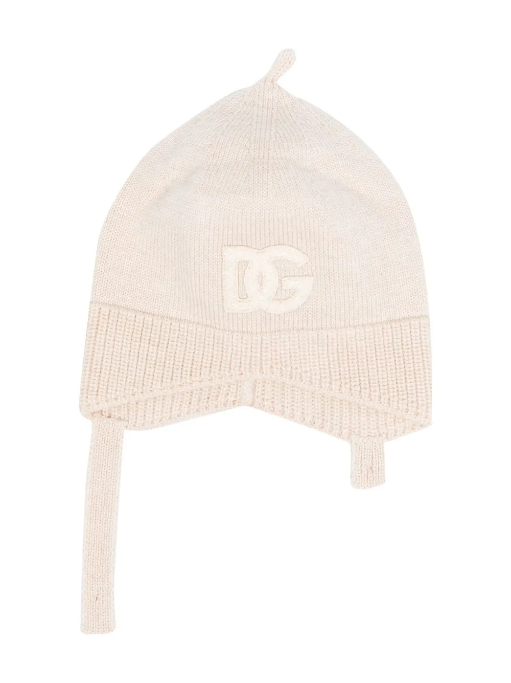 

Dolce & Gabbana Kids gorro tejido con parche del logo - Neutro