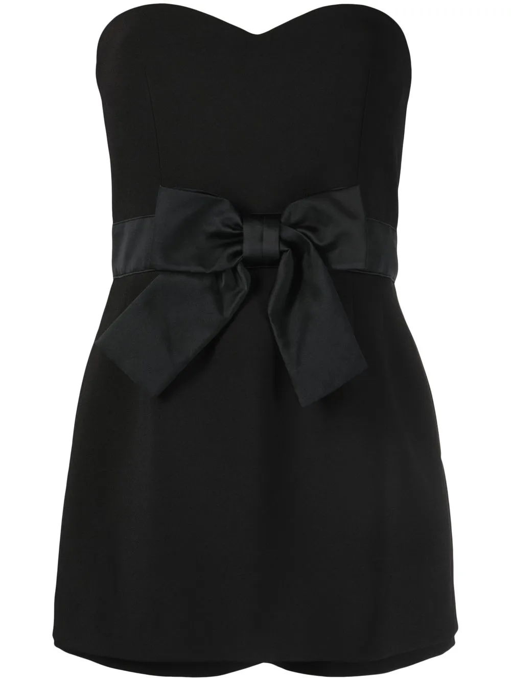 RED Valentino jumpsuit corto strapless con moño - Negro