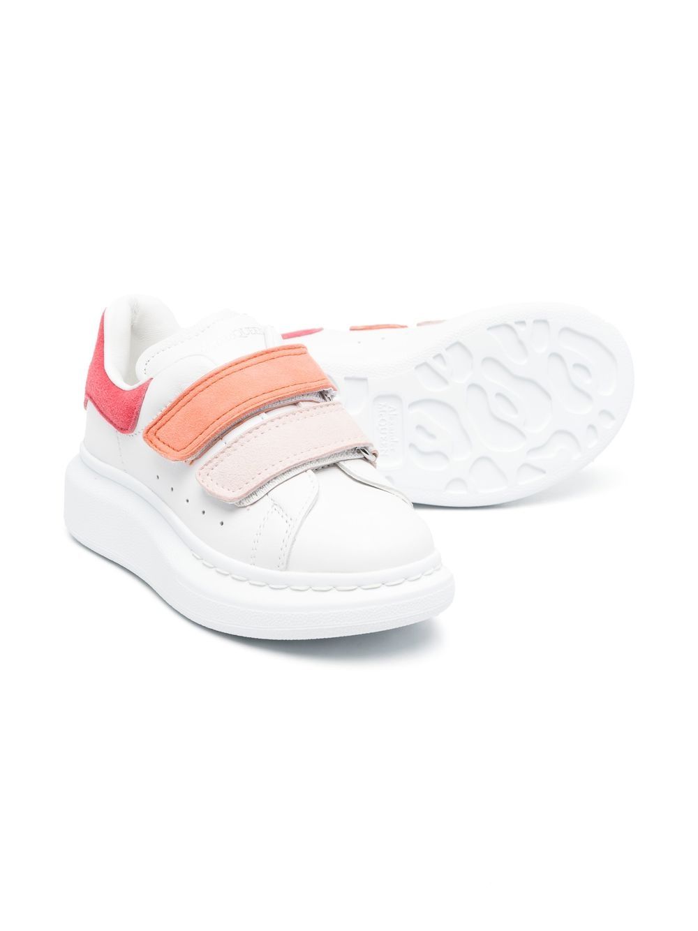 Alexander McQueen Kids Sneakers met klittenband - Wit