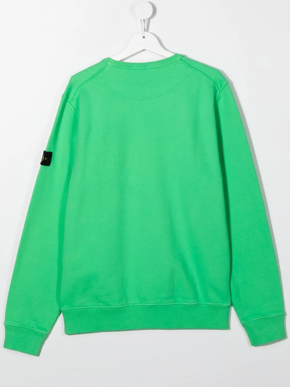 Stone Island Junior Sweater met logopatch - Groen