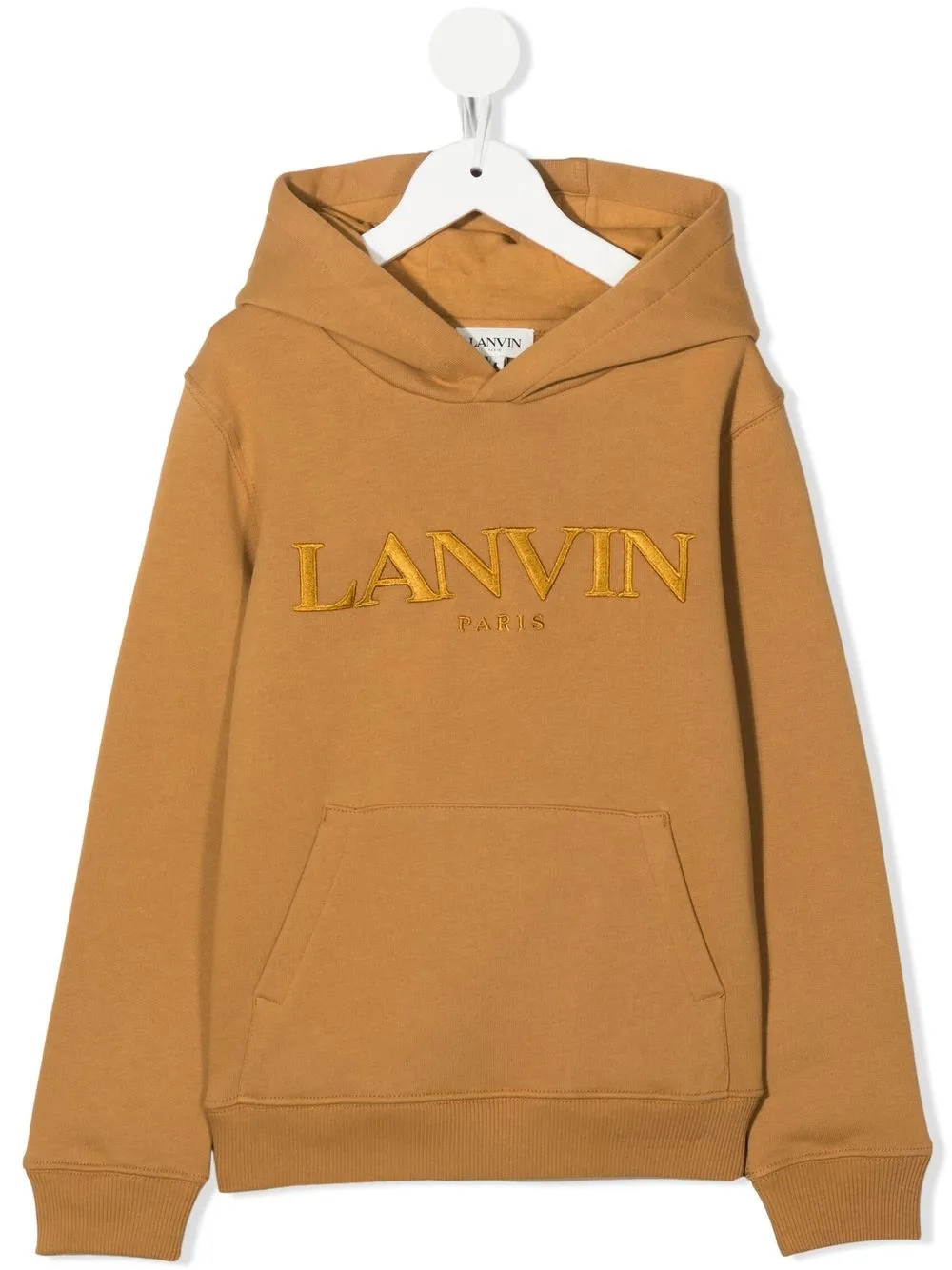 

Lanvin Enfant appliqué logo cotton hoodie - Brown