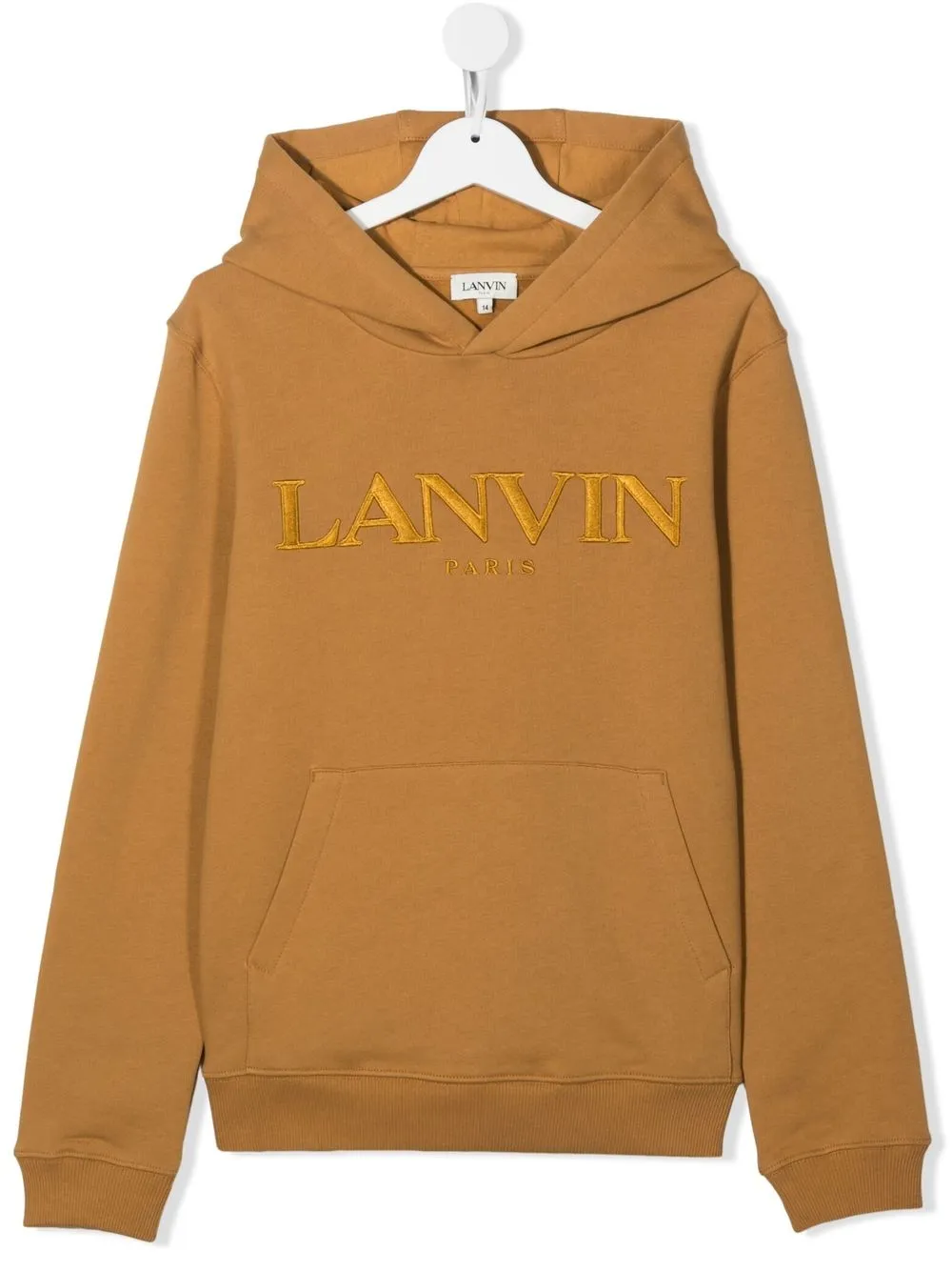 

Lanvin Enfant hoodie con logo bordado - Marrón