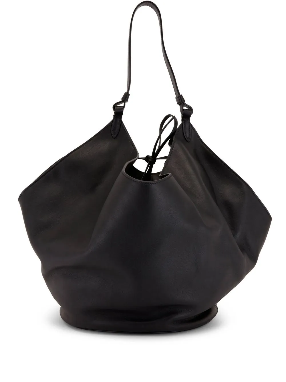 

KHAITE oversized leather shoulder bag - Black