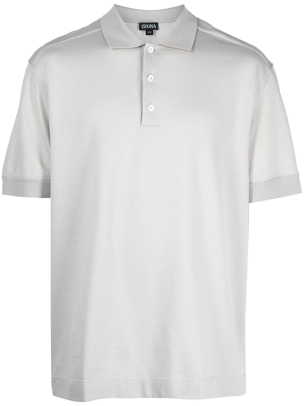 

Zegna textured short-sleeve polo shirt - Neutrals