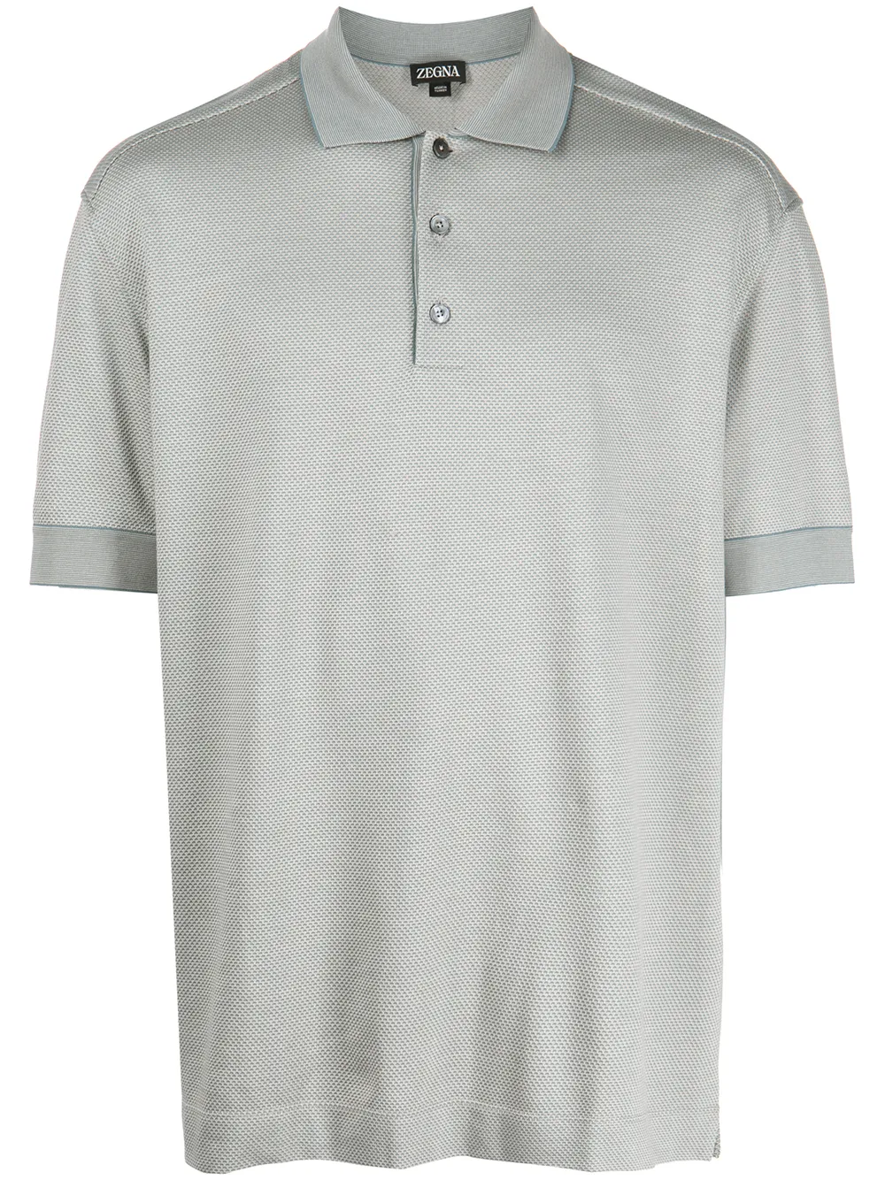 

Zegna playera tipo polo texturizada - Gris