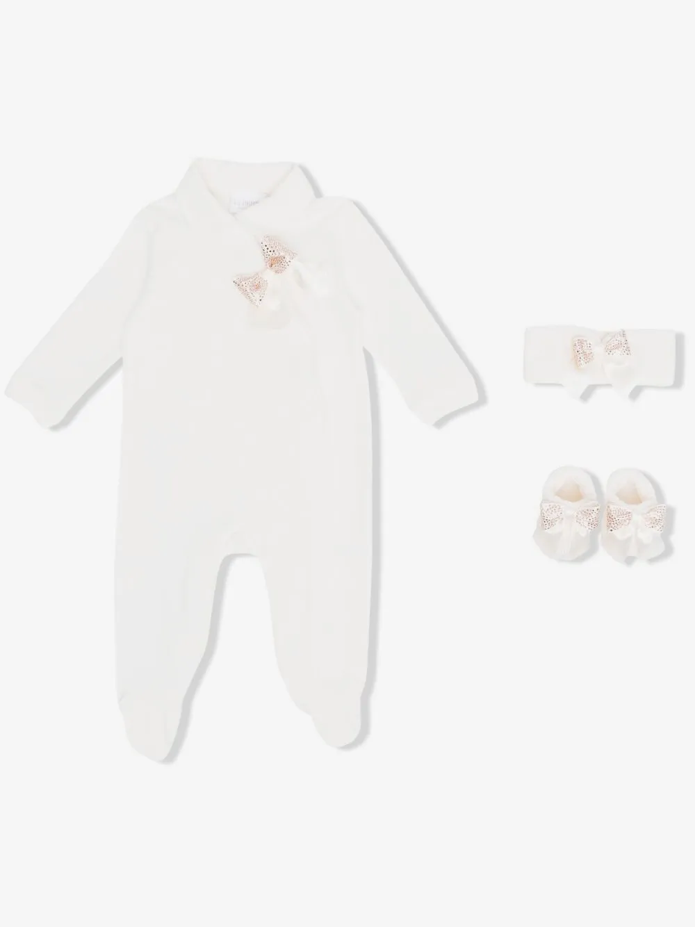 La Perla Kids 보우 디테일 바디수트 세트