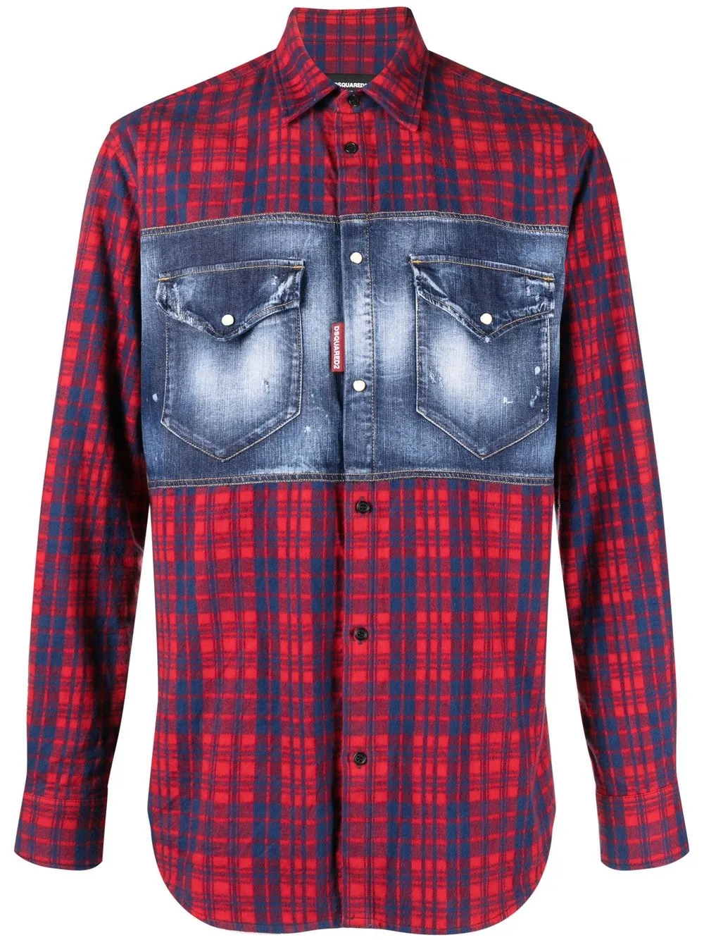 

Dsquared2 Dan check-pattern long-sleeve shirt - Blue