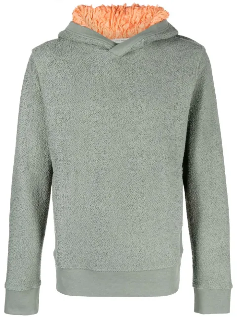 Craig Green ruched silk lining hoodie