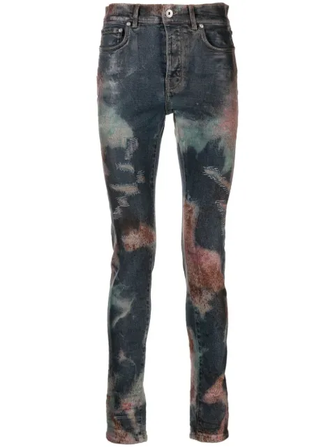 Purple Brand jeans slim con motivo de espray