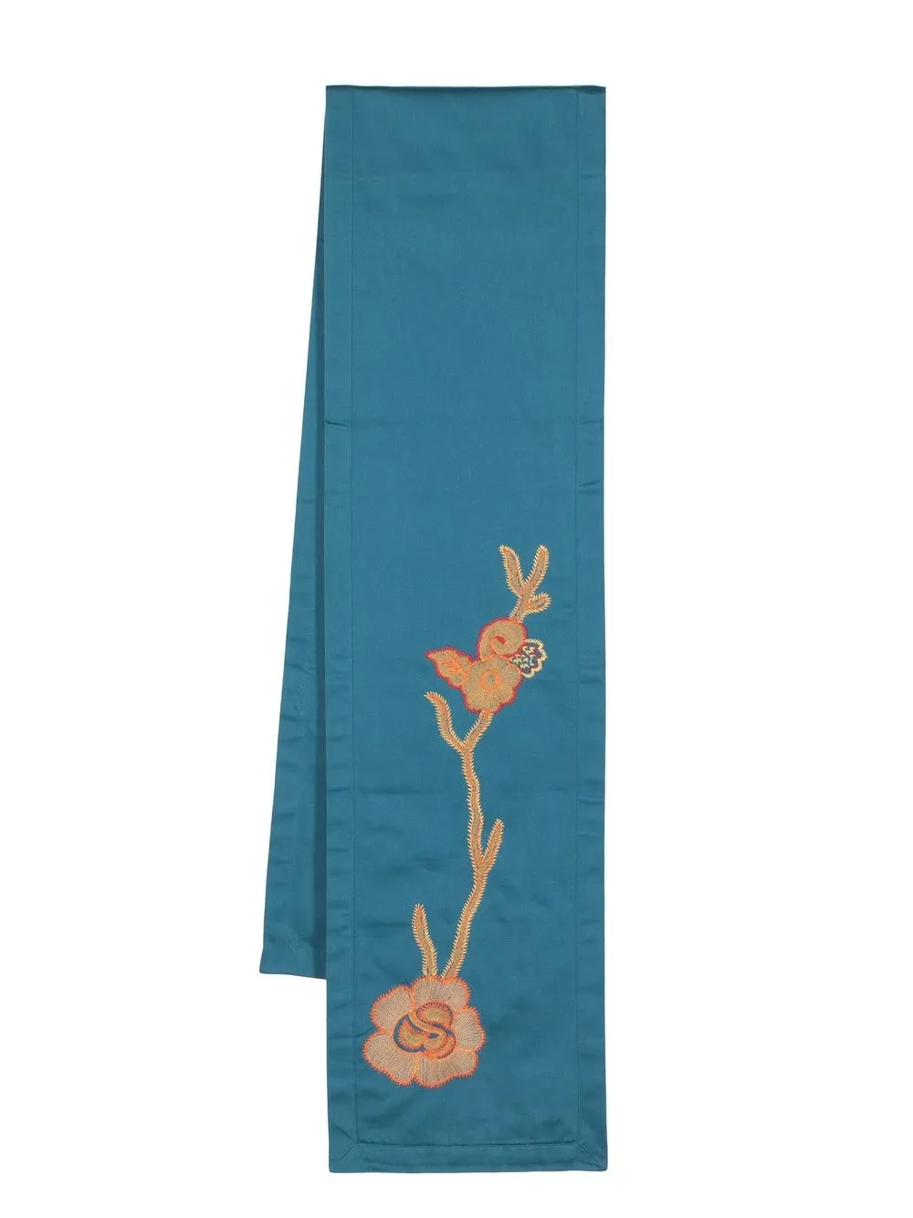 

BODE bell flower-embroidered scarf - Blue