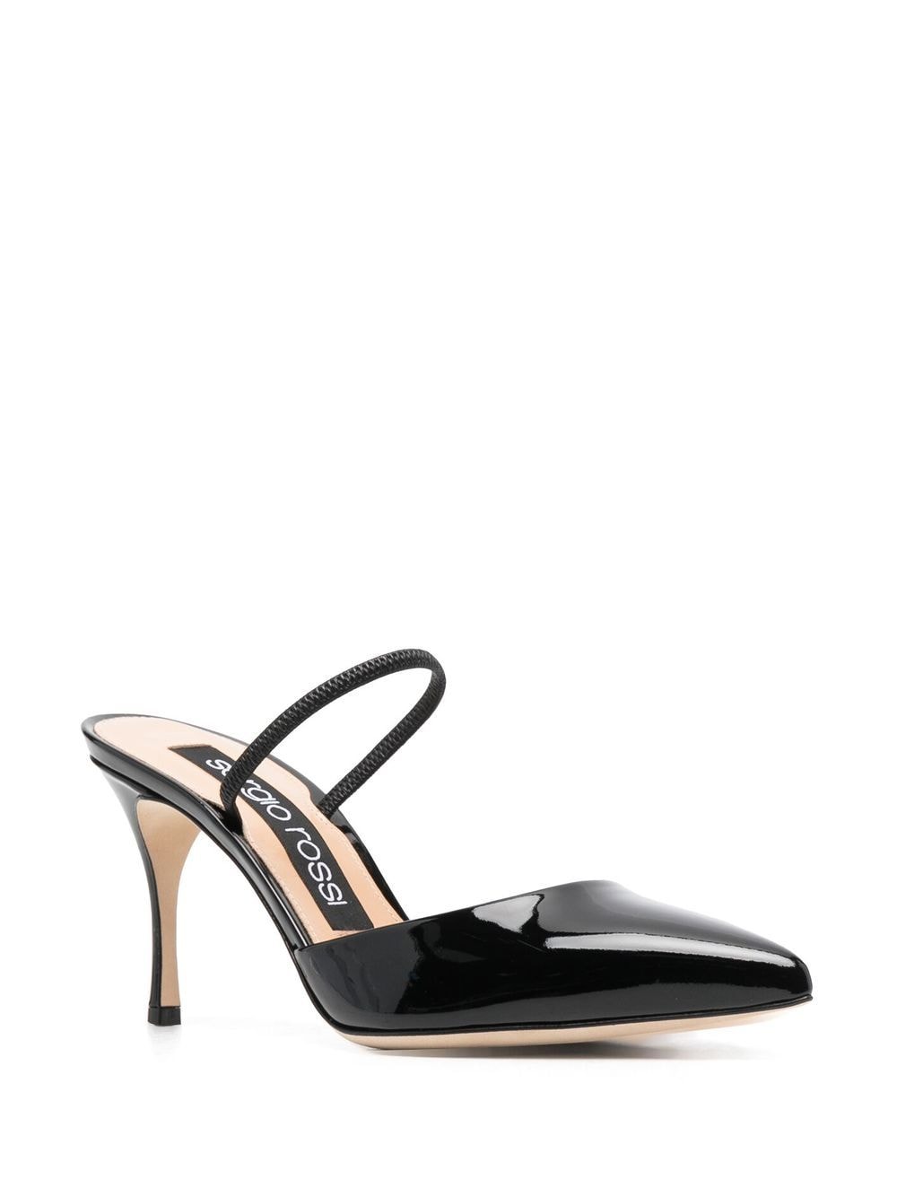 Shop Sergio Rossi Godiva Leather 75mm Heel Pumps In Schwarz