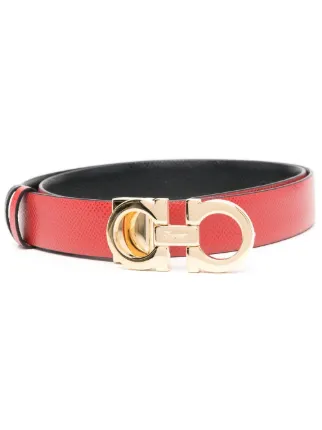 Ferragamo Gancini-detail Reversible Belt | Red | FARFETCH display picture 1