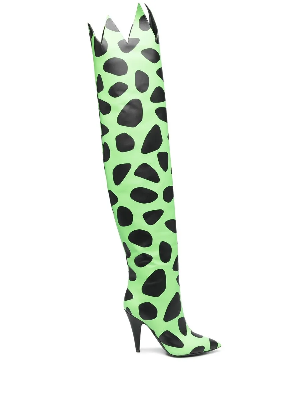 

Moschino botas con animal print y tacón de 105mm - Verde