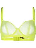 Maison Close sheer balconette bra - Yellow