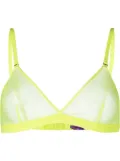 Maison Close sheer triangle-cup bra - Yellow