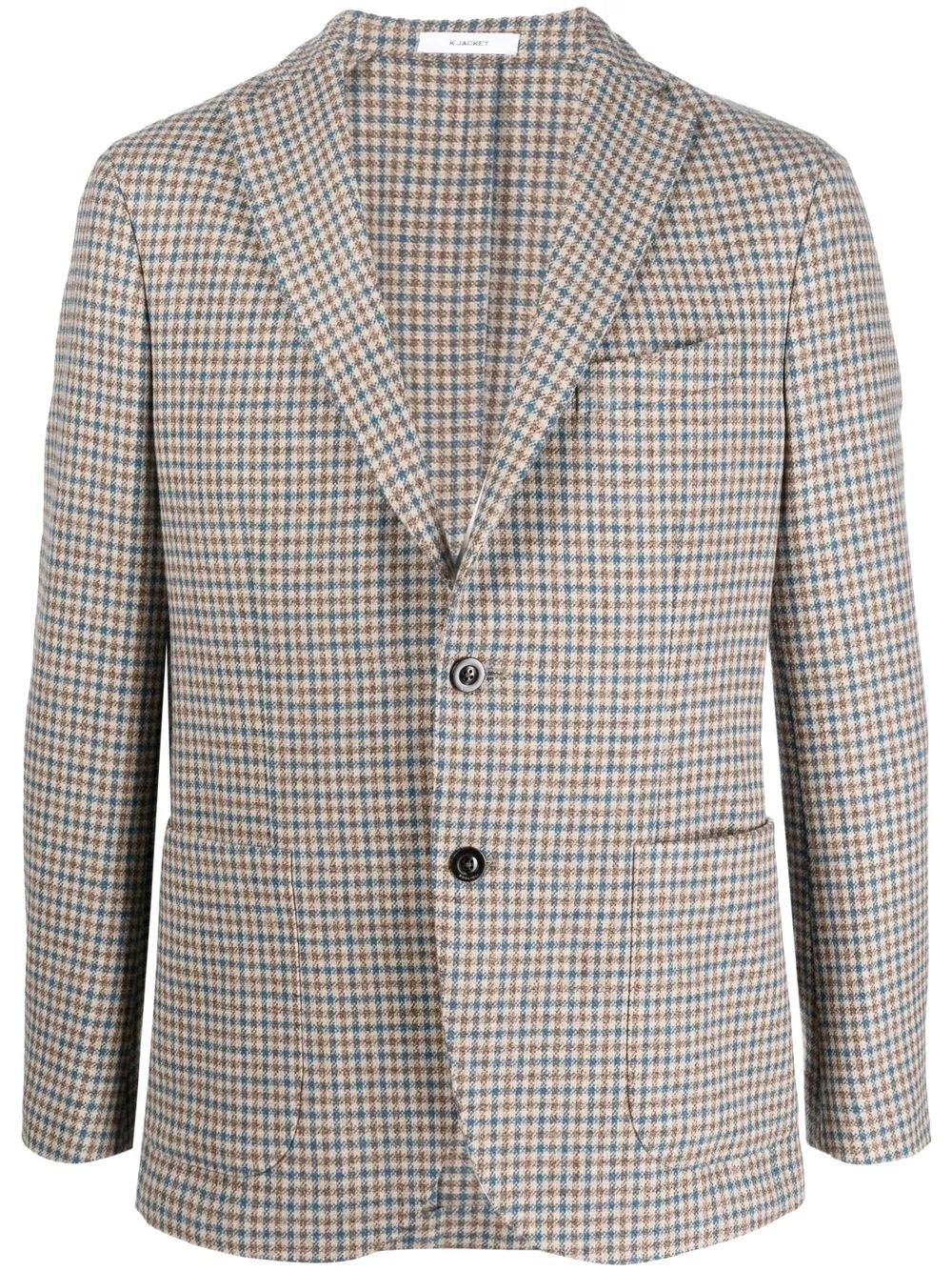 

Boglioli checked single-breasted blazer - Neutrals