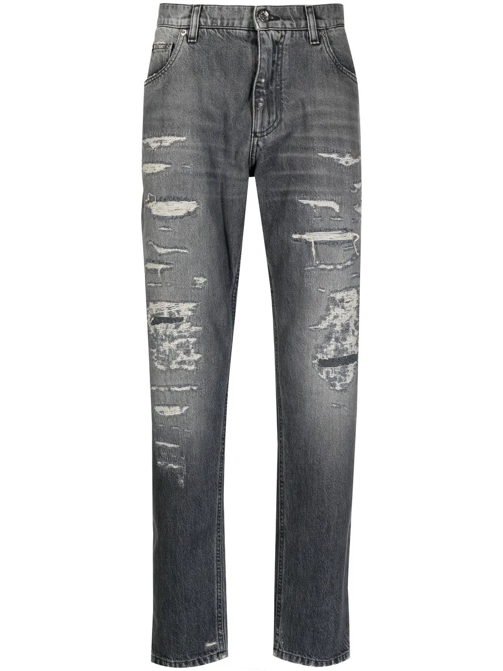 

Dolce & Gabbana distressed ripped-detail skinny jeans - Black