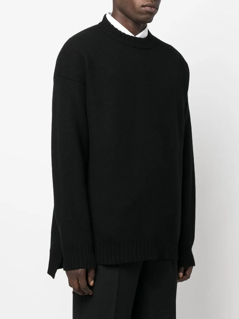  Jil Sander Pullover Mit Schlitzen   Schwarz 
