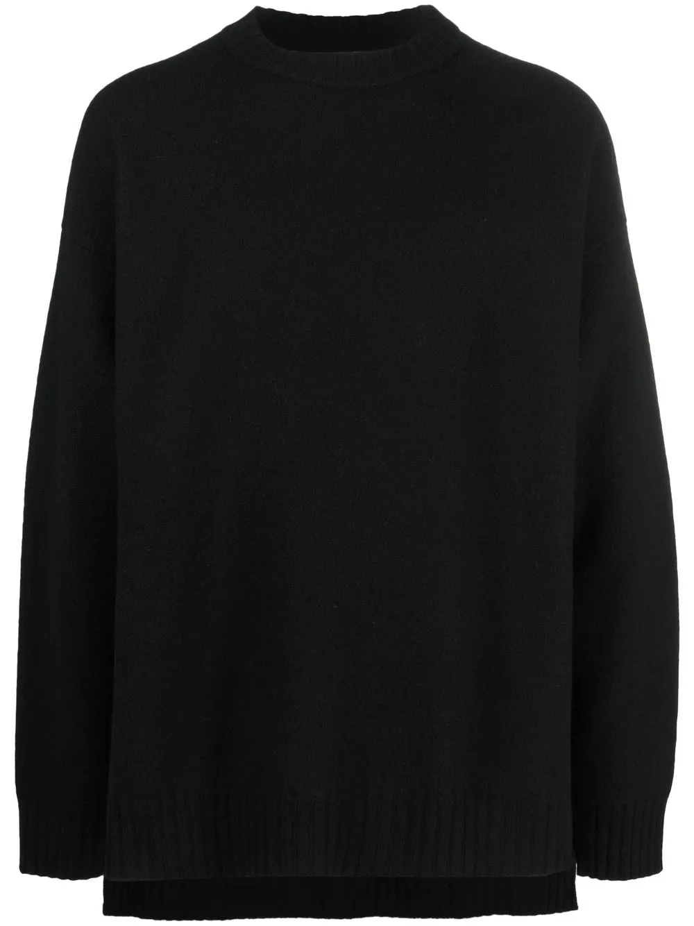 

Jil Sander split-hem crew-neck jumper - Black