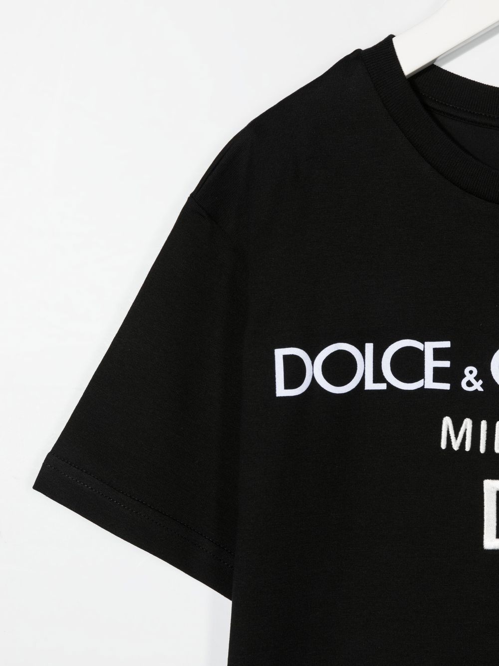 Shop Dolce & Gabbana Dg Milano Embroidered T-shirt In Schwarz