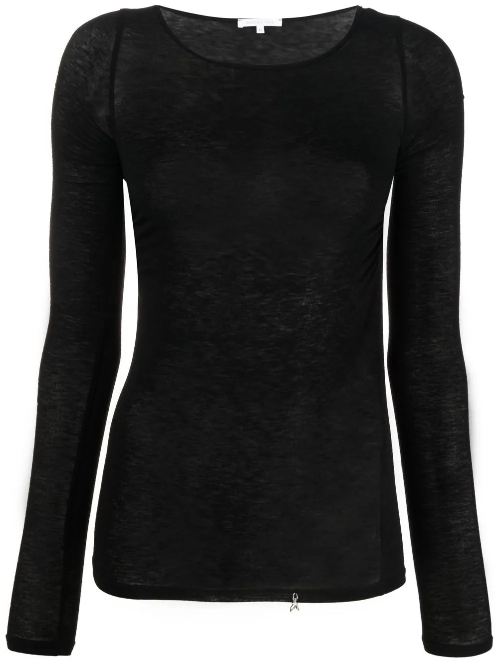 

Patrizia Pepe top semitransparente manga larga - Negro