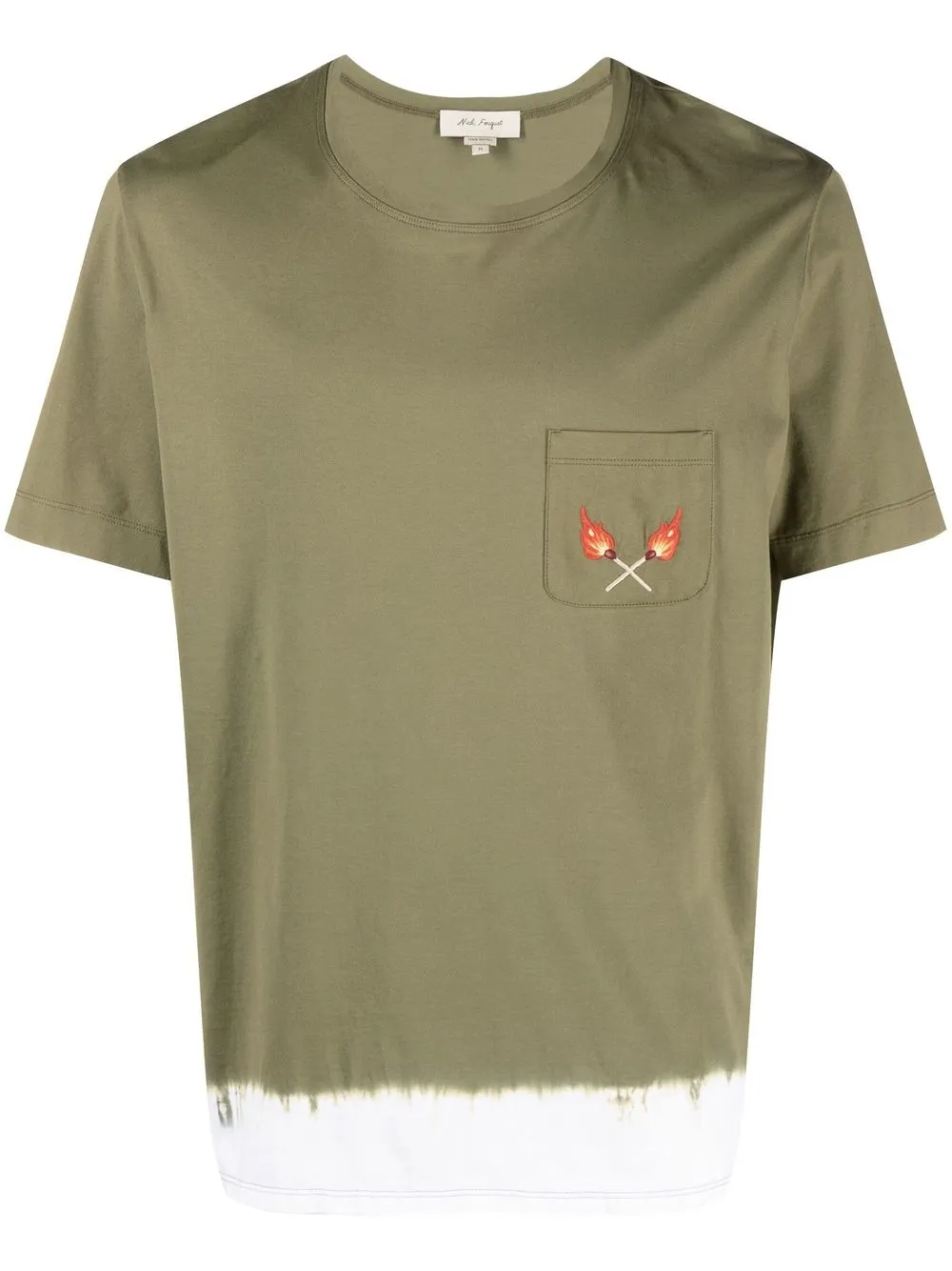 

Nick Fouquet embroidered-matchstick T-shirt - Green